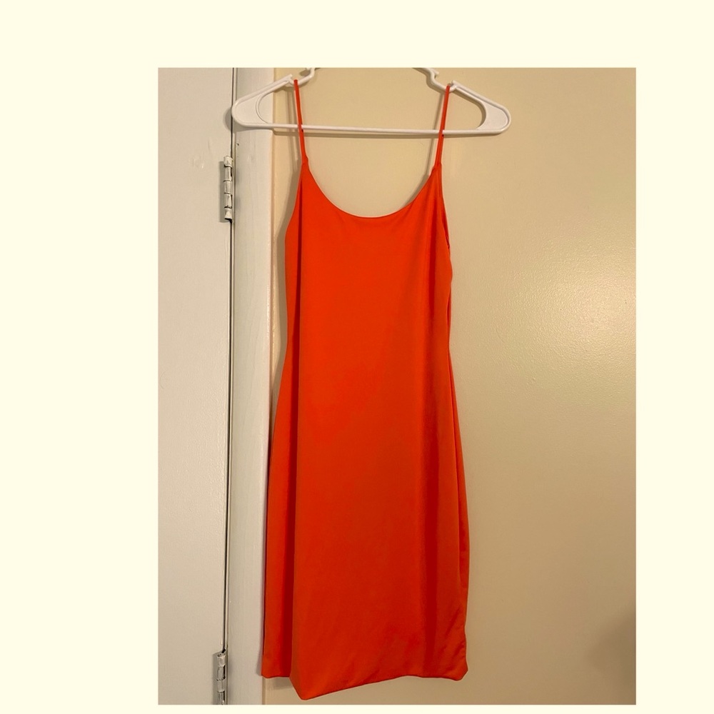 Small sexy short orange dress